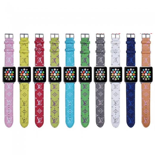 人気 ブランド アップルウォッチ LOUIS VUITTON / ルイヴィトン Apple Watch Series 1/2/3/4/5 バンド 腕時計交換バンド 男女兼用[#06094]